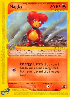 Magby Pokémon card, number 52