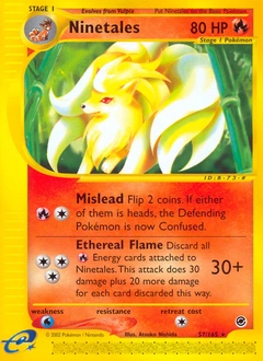 Ninetales Pokémon card, number 57