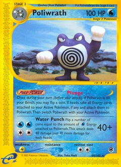 Poliwrath Pokémon card, number 60