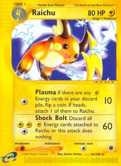 Raichu Pokémon card, number 61