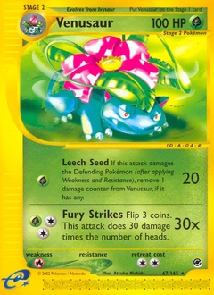 Venusaur Pokémon card, number 67