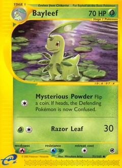 Bayleef Pokémon card, number 71