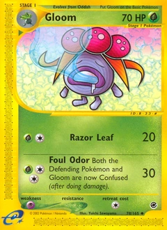 Gloom Pokémon card, number 78