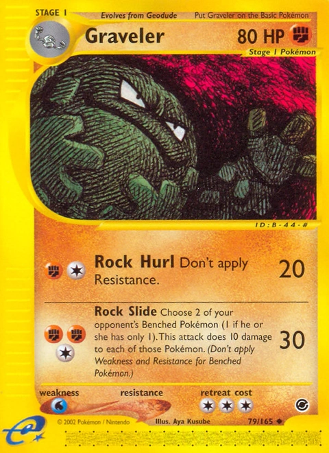 Graveler Pokémon card from Expedition Base Set, number 79 (Standard print)