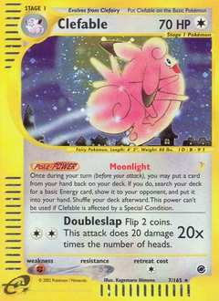 Clefable Pokémon card, number 7