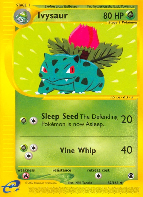 Ivysaur Pokémon card from Expedition Base Set, number 82 (Standard print)
