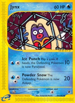 Jynx Pokémon card, number 83