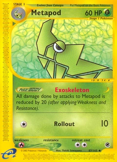 Metapod Pokémon card, number 87