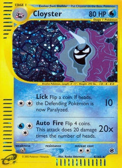 Cloyster Pokémon card, number 8