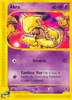 Abra Pokémon card, number 93