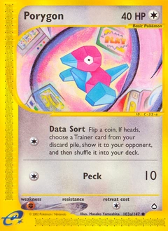 Porygon Pokémon card, number 103
