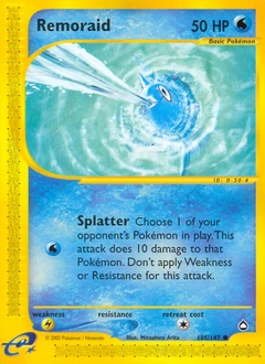 Remoraid Pokémon card, number 105