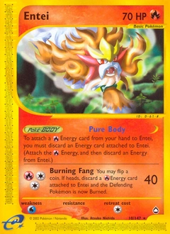 Entei Pokémon card, number 10