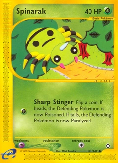 Spinarak Pokémon card, number 111