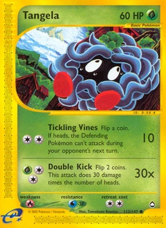 Tangela Pokémon card, number 112