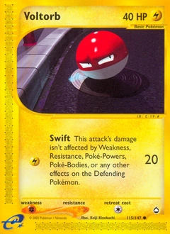 Voltorb Pokémon card, number 115
