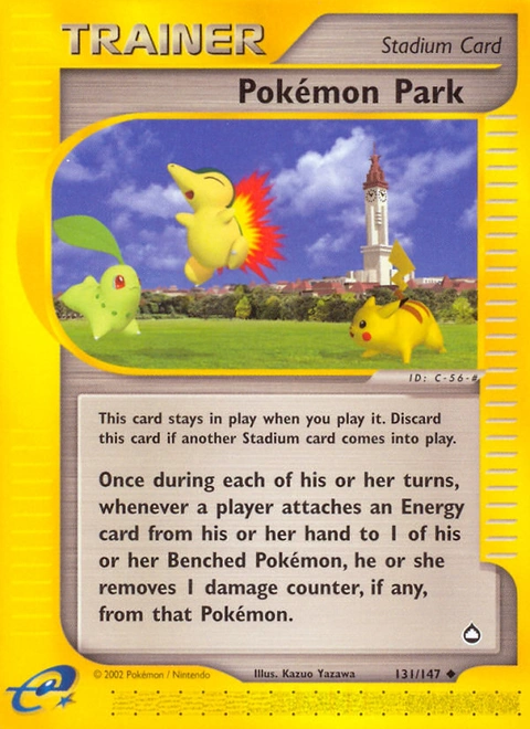 Pokémon Park Pokémon card from Aquapolis, number 131 (Standard print)