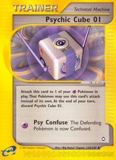 Psychic Cube 01 Pokémon card, number 132