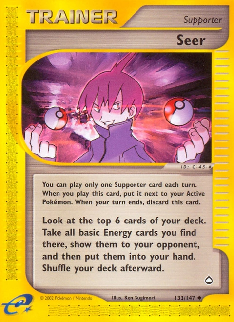 Seer Pokémon card from Aquapolis, number 133 (Standard print)