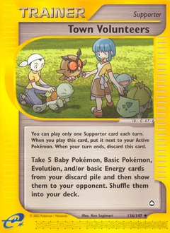 Town Volunteers Pokémon card, number 136