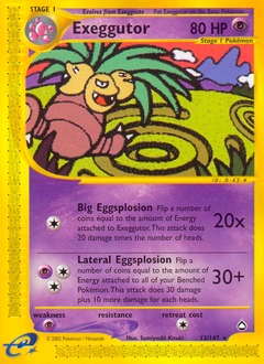 Exeggutor Pokémon card, number 13