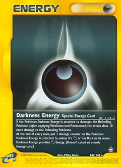 Darkness Energy Pokémon card, number 142