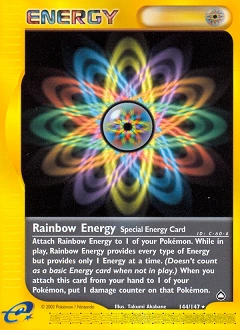 Rainbow Energy Pokémon card, number 144