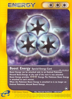 Boost Energy Pokémon card, number 145