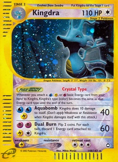 Kingdra Pokémon card, number 148