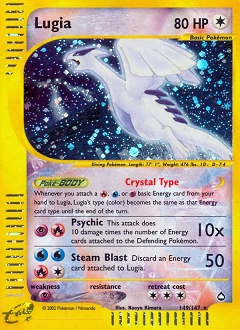 Lugia Pokémon card, number 149