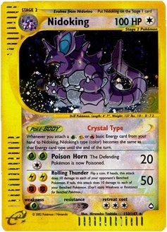 Nidoking Pokémon card, number 150