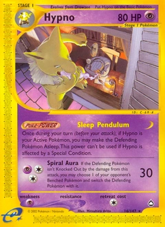 Hypno Pokémon card, number 16