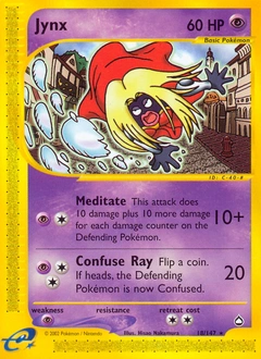 Jynx Pokémon card, number 18
