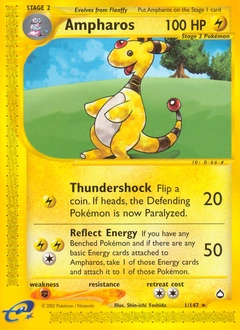 Ampharos Pokémon card, number 1
