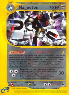 Magneton Pokémon card, number 22