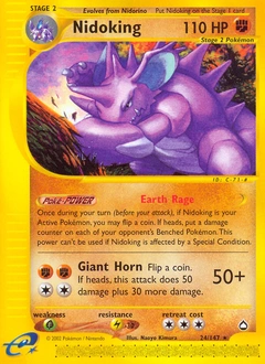 Nidoking Pokémon card, number 24
