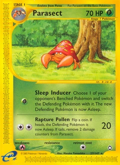 Parasect Pokémon card, number 27
