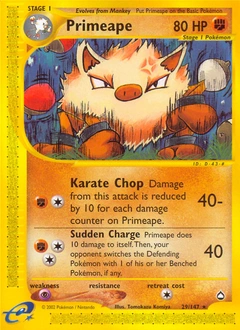 Primeape Pokémon card, number 29