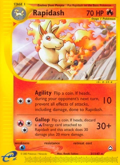 Rapidash Pokémon card, number 31