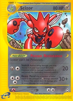 Scizor Pokémon card, number 32