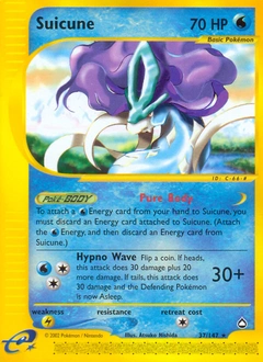 Suicune Pokémon card, number 37