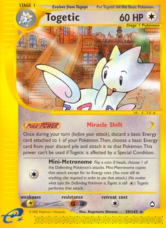 Togetic Pokémon card, number 39