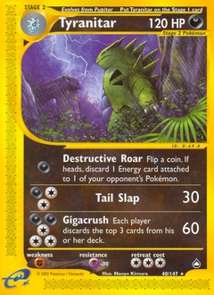 Tyranitar Pokémon card, number 40