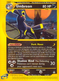 Umbreon Pokémon card, number 41