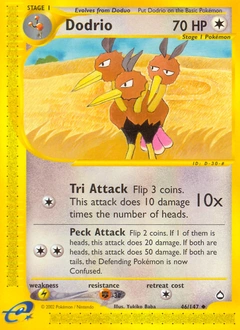Dodrio Pokémon card, number 46