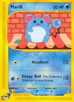Marill Pokémon card, number 53