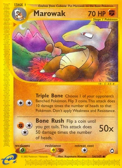 Marowak Pokémon card, number 54