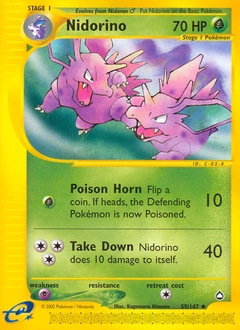 Nidorino Pokémon card, number 55