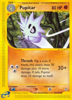 Pupitar Pokémon card, number 56