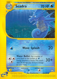 Seadra Pokémon card, number 58